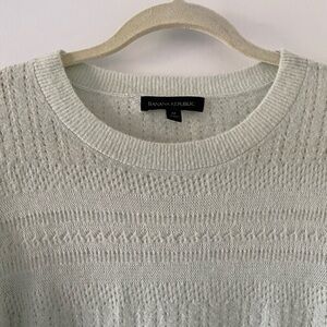 Banana Republic Mint Knit Pullover Sweater, open knit coastal grandma